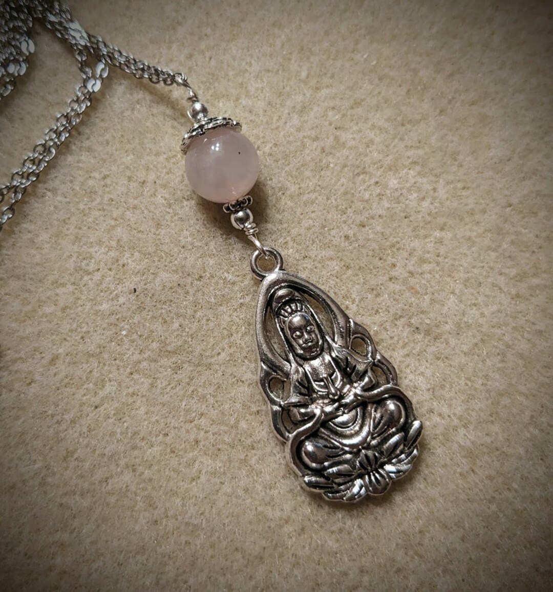 Quan Yin Necklace Compassion Necklace Kuan Yin Necklace Crystal Healing