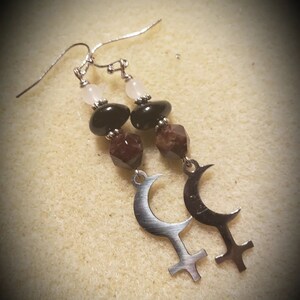 Lilith Earrings - Lilith Sigil Earrings - Lilith Sigil Jewelry - Lilith Symbol Jewelry - Lilith Symbol Earrings - Lilith Crystal Earrings