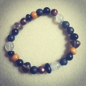 Grounding Bracelet Protection Bracelet for Men - Hematite - Smoky Quartz - Obsidian - Men's Protection Bracelet - Men's Root Chakra Bracelet