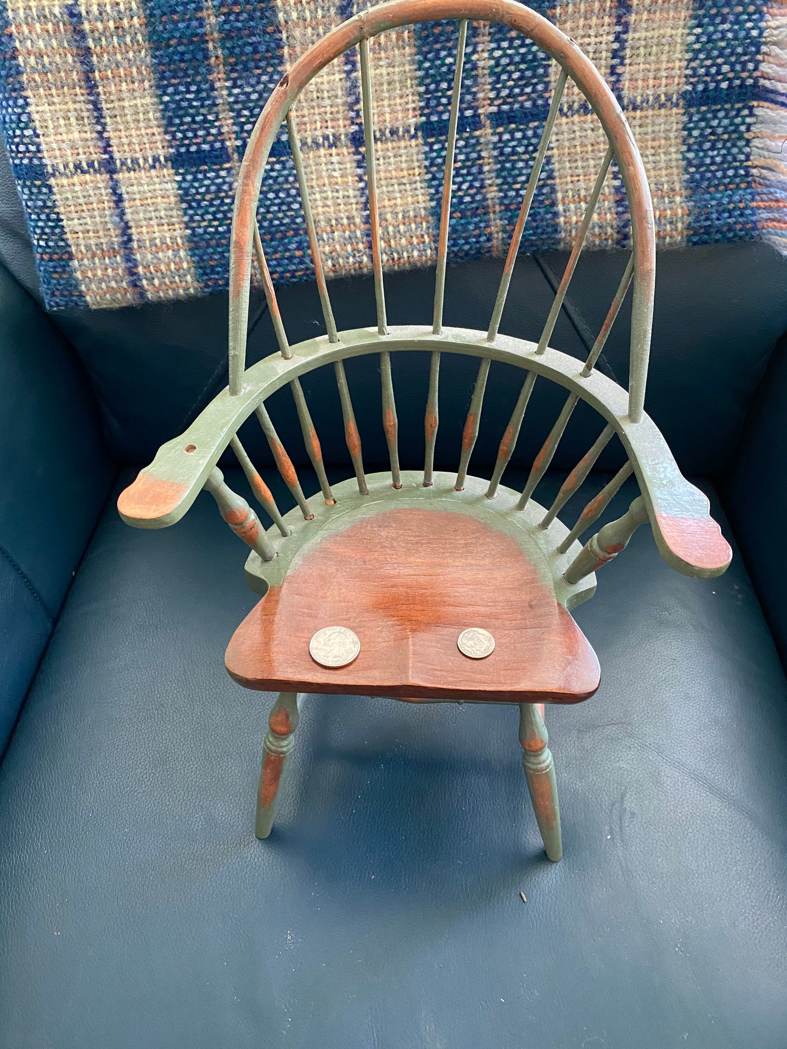 White Wood Miniature Windsor Chair Etsy