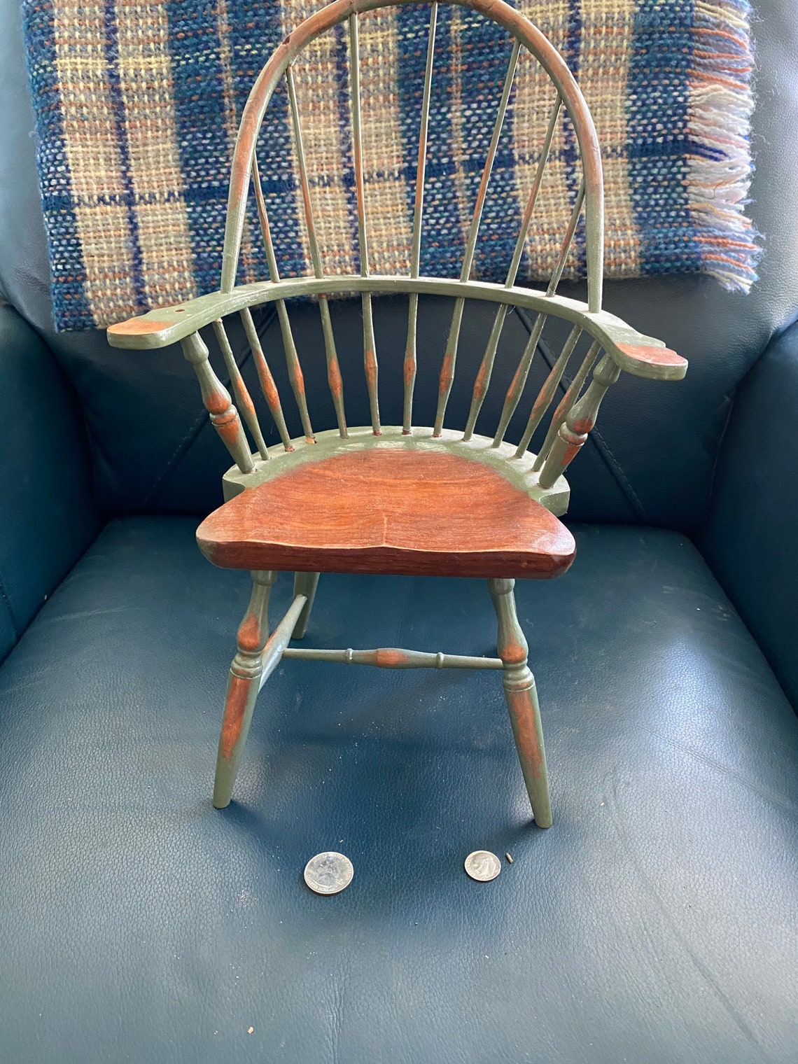 White Wood Miniature Windsor Chair Etsy