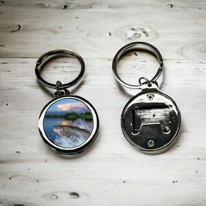 Bottle Opener Keychain, Bass Fishing, Fathers Day Gift From Son