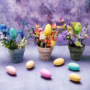 Miniature Silk Flower Arrangements, Easter Décor, Easter Gifts, Sister Gift