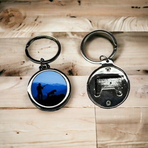 Hunting Bottle Opener Keychain, Fathers Day Gift From Wife, Dad Gift