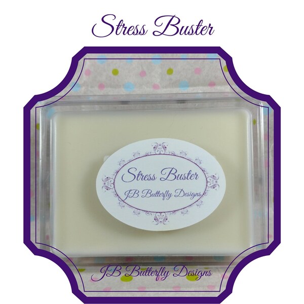 Stress Buster, Lavender, Lemon, Soy Wax Tarts, All Natural Essential Oil Scented Wax Melts, Dye Free Wax Melts