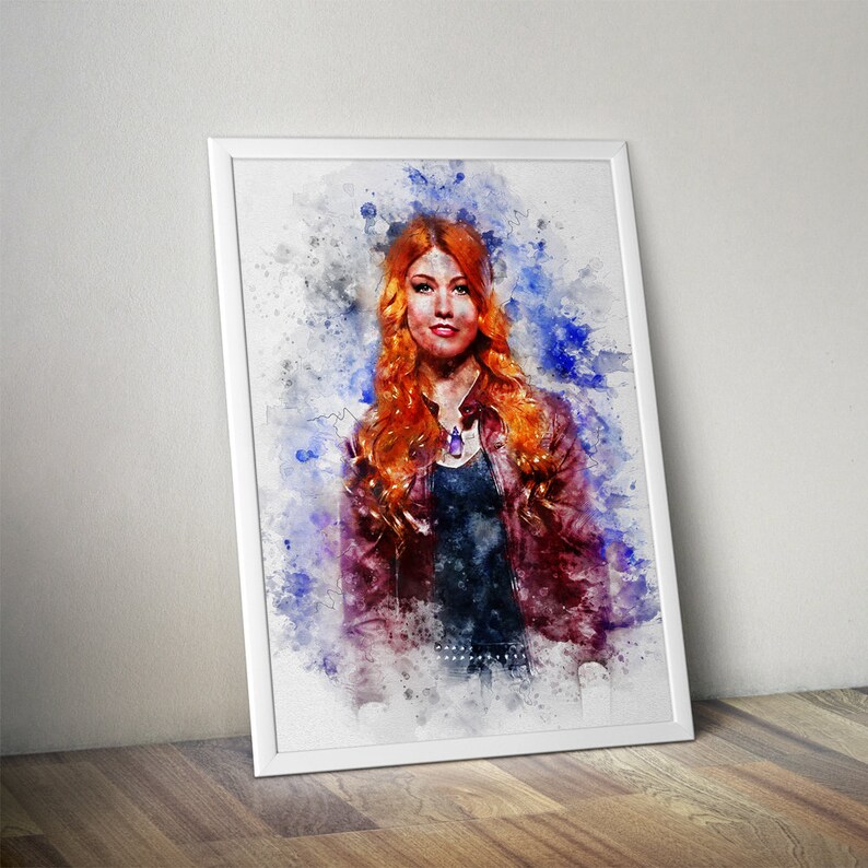 Clary Fray Art Print Teen Girls Room Decor Watercolor Wall Art Poster Gift For Girl