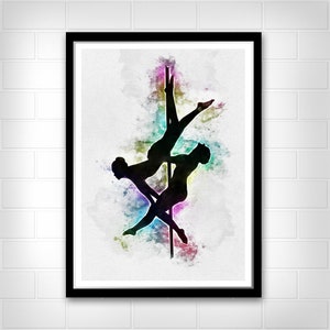 Set of 3 Pole Dancing Blush Silhouette Artwork Wall Art Prints A5/A4/A3,  Birthday Gift, Pole Dancer, Dance, Poster, Picture, Studio 