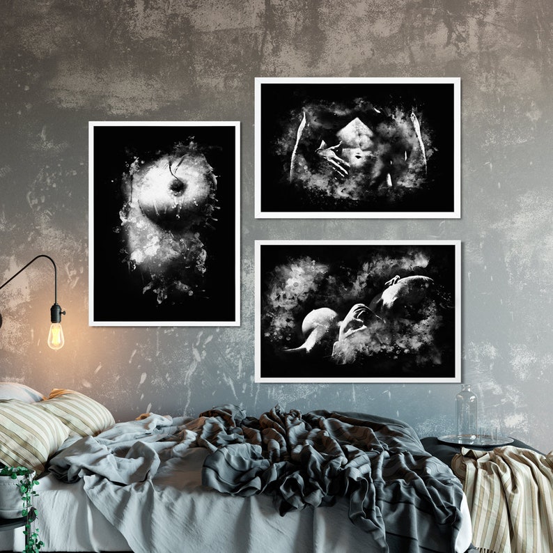 Sinnliche Kunstdrucke erotische Set Schlafzimmer Dekoration | Etsy Sinnliche Kunstdrucke erotische Set Schlafzimmer Dekoration | Etsy