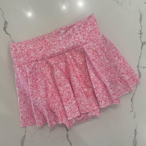 Glitter Baby Pink Infant Skirted Bummies, Infant Bummies, Infant Shorts, Highwaisted Bummies, Baby Bummies