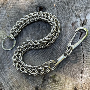 Cadena de billetera de acero inoxidable, mosquetón de acero inoxidable, cadena de billetera hecha a mano personalizada, equipo EDC, cadena de billetera EDC, cadena de billetera flexible