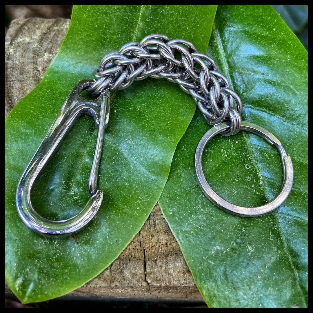 Stainless Steel Key Fob Stainless Steel Keychain EDC Etsy