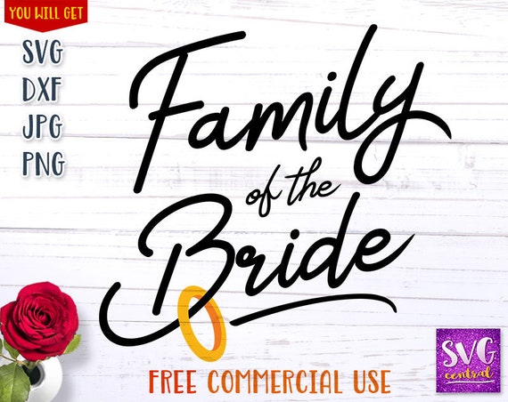 Family Of The Bride Wedding Place Card Svg Png Jpg Jpeg Etsy