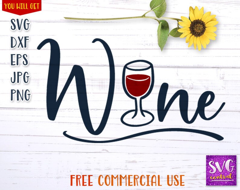 Download Wine svg Wine svg dxf cut file silhouette cutting file | Etsy
