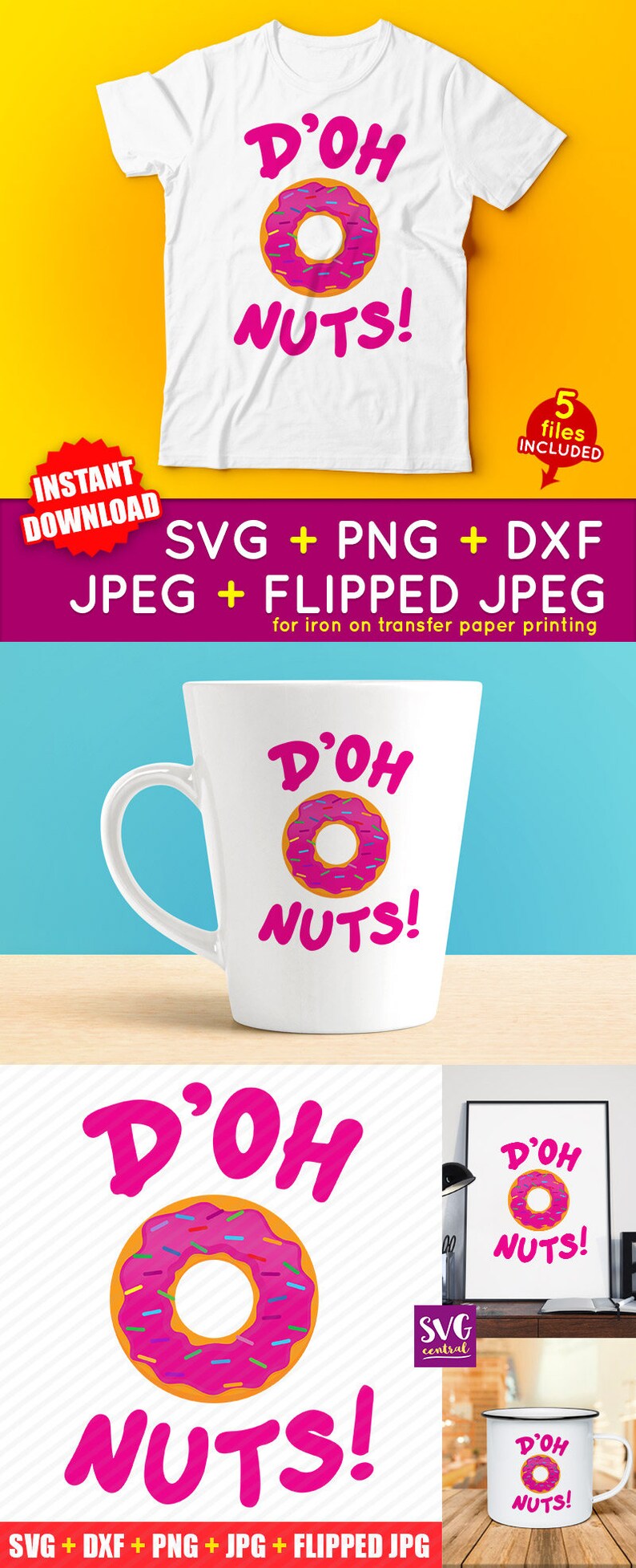 Download Art Collectibles Clip Art Png Svg File For Silhouette Donut Svg Donut Cameo Jpg Printable Donuts Svg Cricut Svg Cut Crafting Svg File Svg D Oh Jpeg Nuts