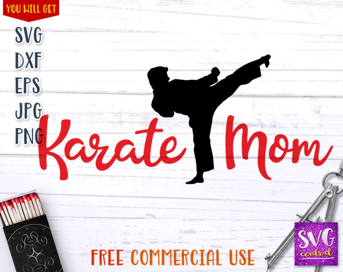 Download Karate mom Karate silhouette karate svg karate kick karate | Etsy
