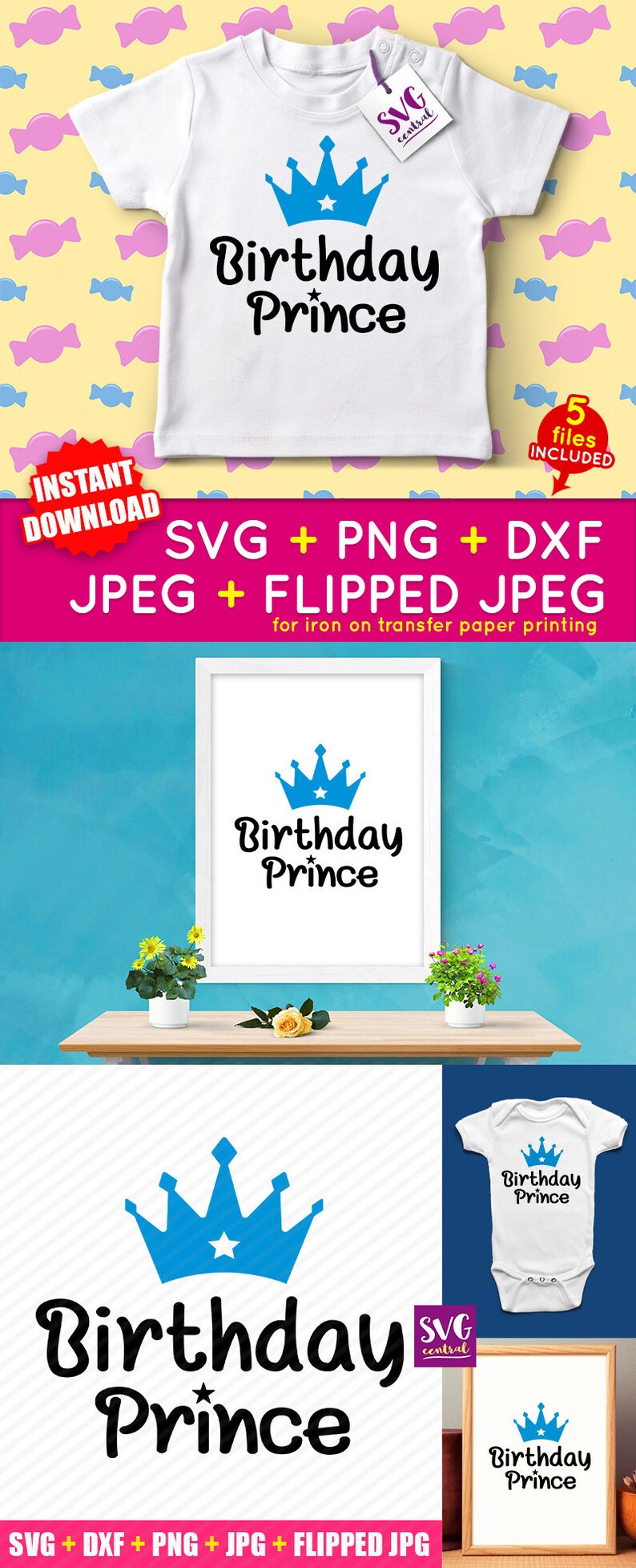 Download Art Collectibles Clip Art Png Svg Cutting Silhouette Cameo Prince Svg Birthday Prince Svg File Dxf Cricut Svg Svg T Shirt Crown Svg Birthday Svg Iron On