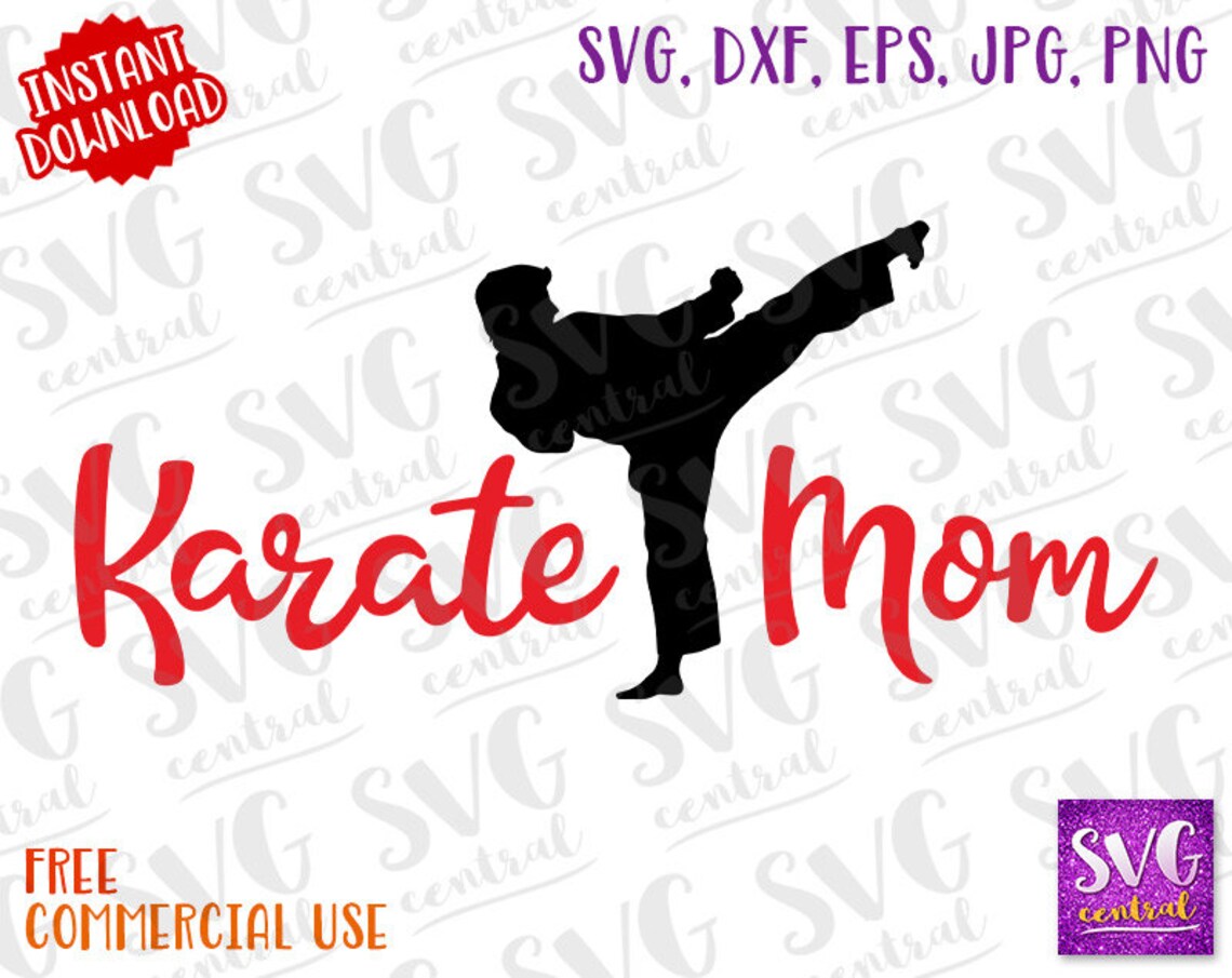 Download Karate mom Karate silhouette karate svg karate kick karate | Etsy