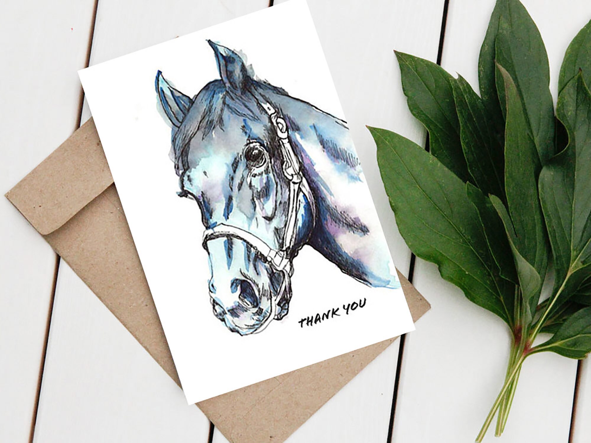 Handmade Horse Card/greeting Cards/blank Card/horse Card/horse Etsy