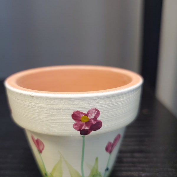 Hand Painted Terra Cotta Pot 2.25"