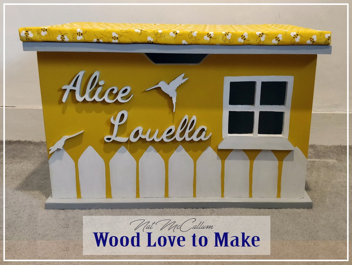 Personalised Toy Box Wooden Toy Box With Seat UK Animal Etsy UK