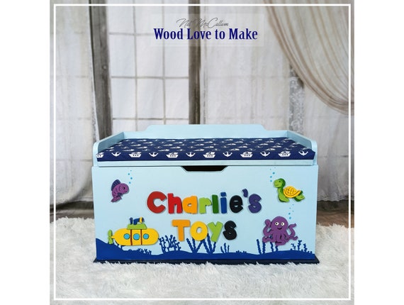 Toy box with cushion lid best sale