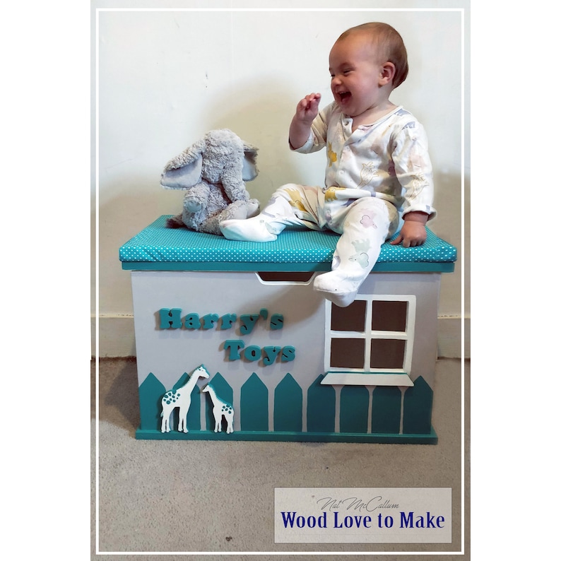 Personalised Toy Box Wooden Toy Box With Seat UK Animal Etsy UK