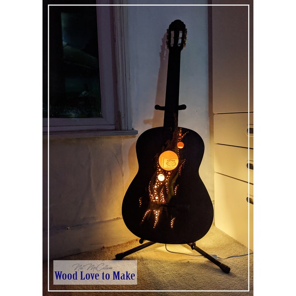 Floor Lamp - Statement Lighting - Guitar Wall Light - Music Gift