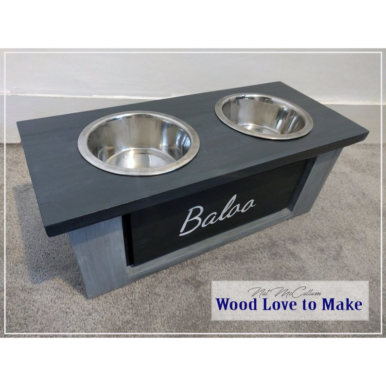 Raised Dog Feeding Station Pet Feeder Cat Feeding Station Etsy