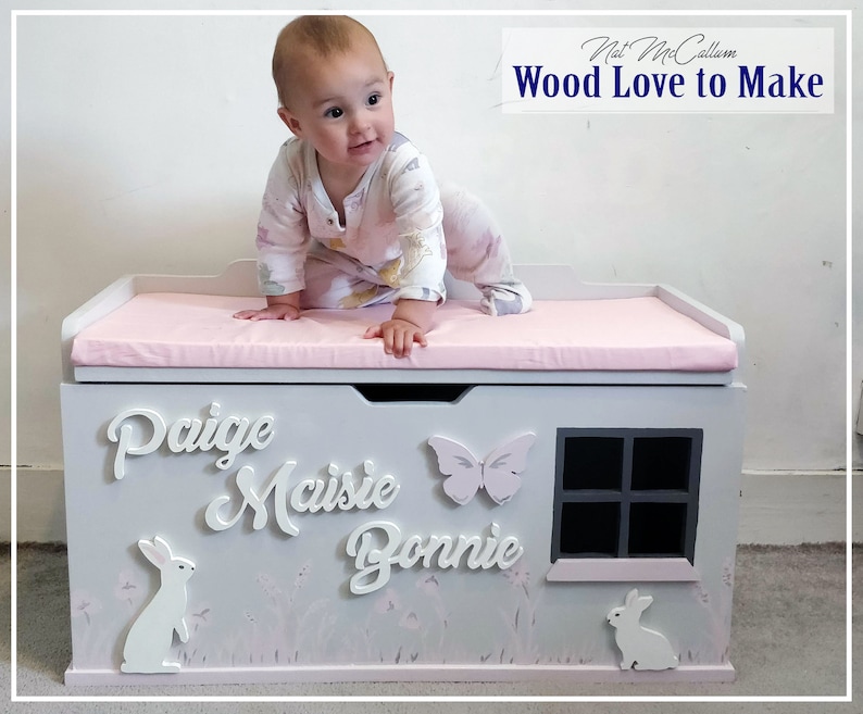 Extra Large Personalised Wooden Toy Box With Seat Toy Etsy UK