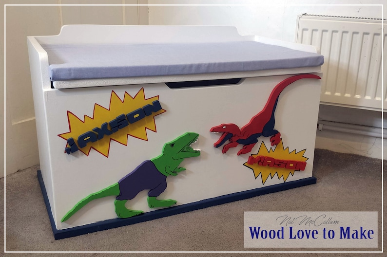 XL Personalised Wooden Toy Box Large Seated Toy Chest Pink Etsy UK