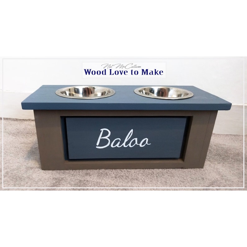 Raised Dog Feeding Station Pet Feeder Cat Feeding Station Etsy UK