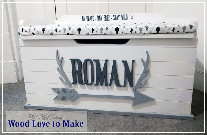 Extra Large Personalised Wooden Toy Box With Seat Toy Etsy UK