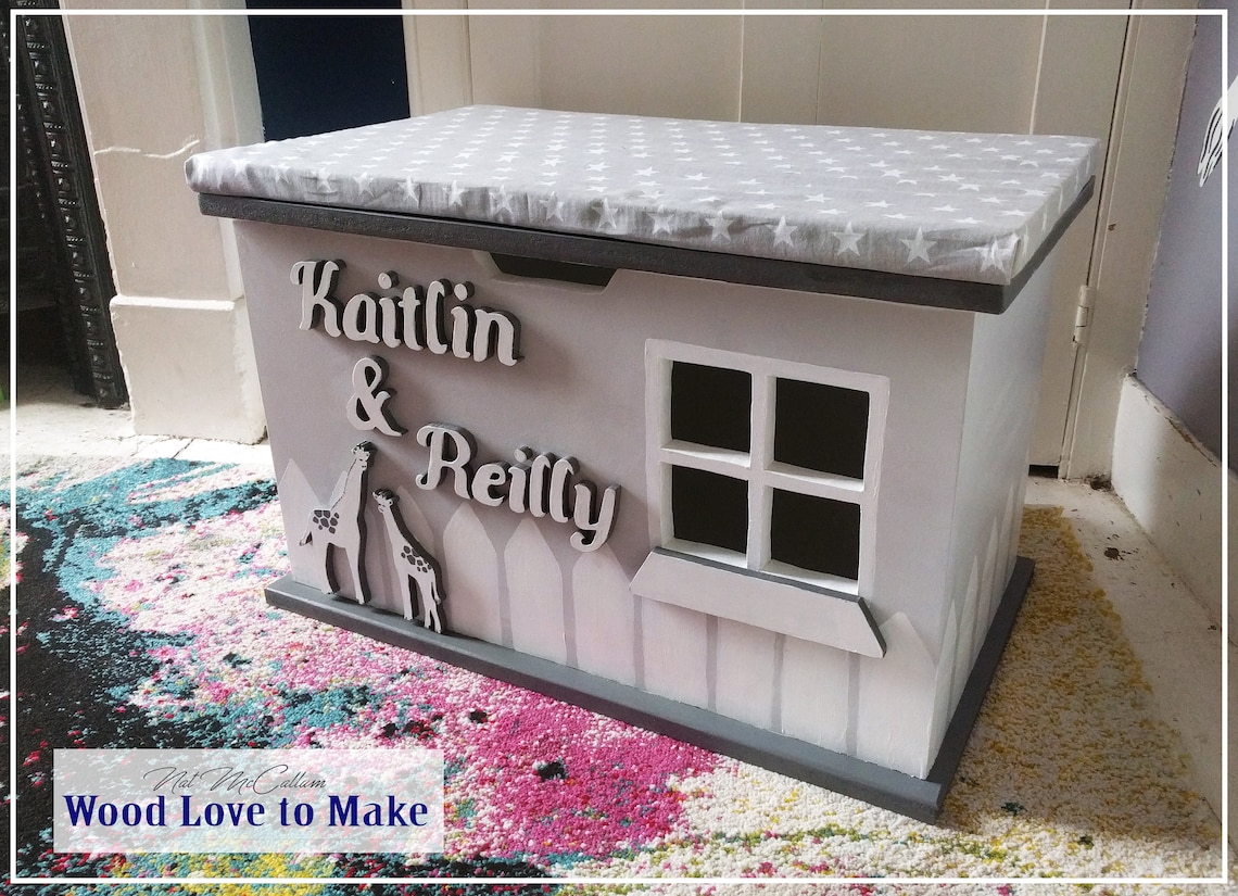 Personalised Toy Box Wooden Toy Box With Seat UK Animal Etsy UK