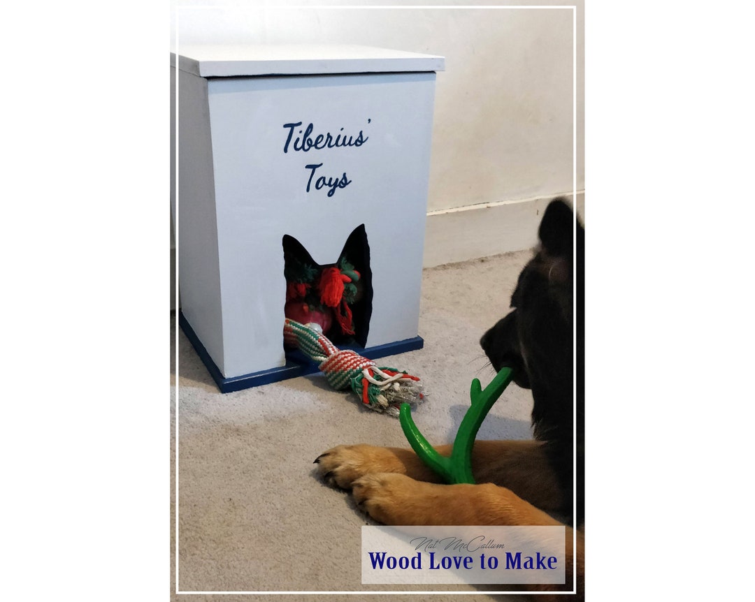 Personalised Dog Toy Box With Lid Sensory Dog Toy Box Etsy UK