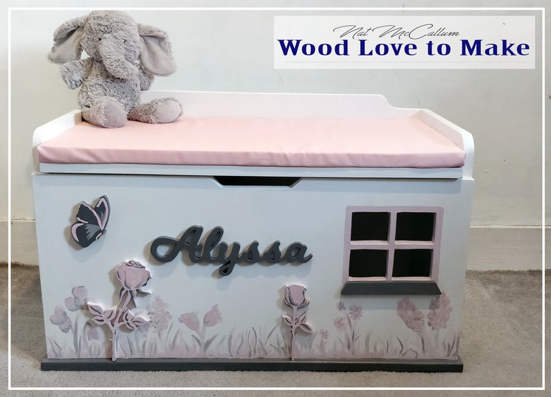 Extra Large Personalised Wooden Toy Box With Seat Toy Etsy UK