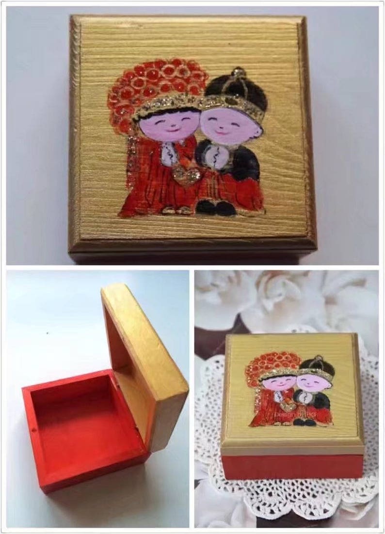 Hand Painted Chinese Traditional style Wood Box
