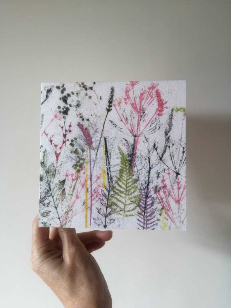 Vibrant Blank card. Colorful art card