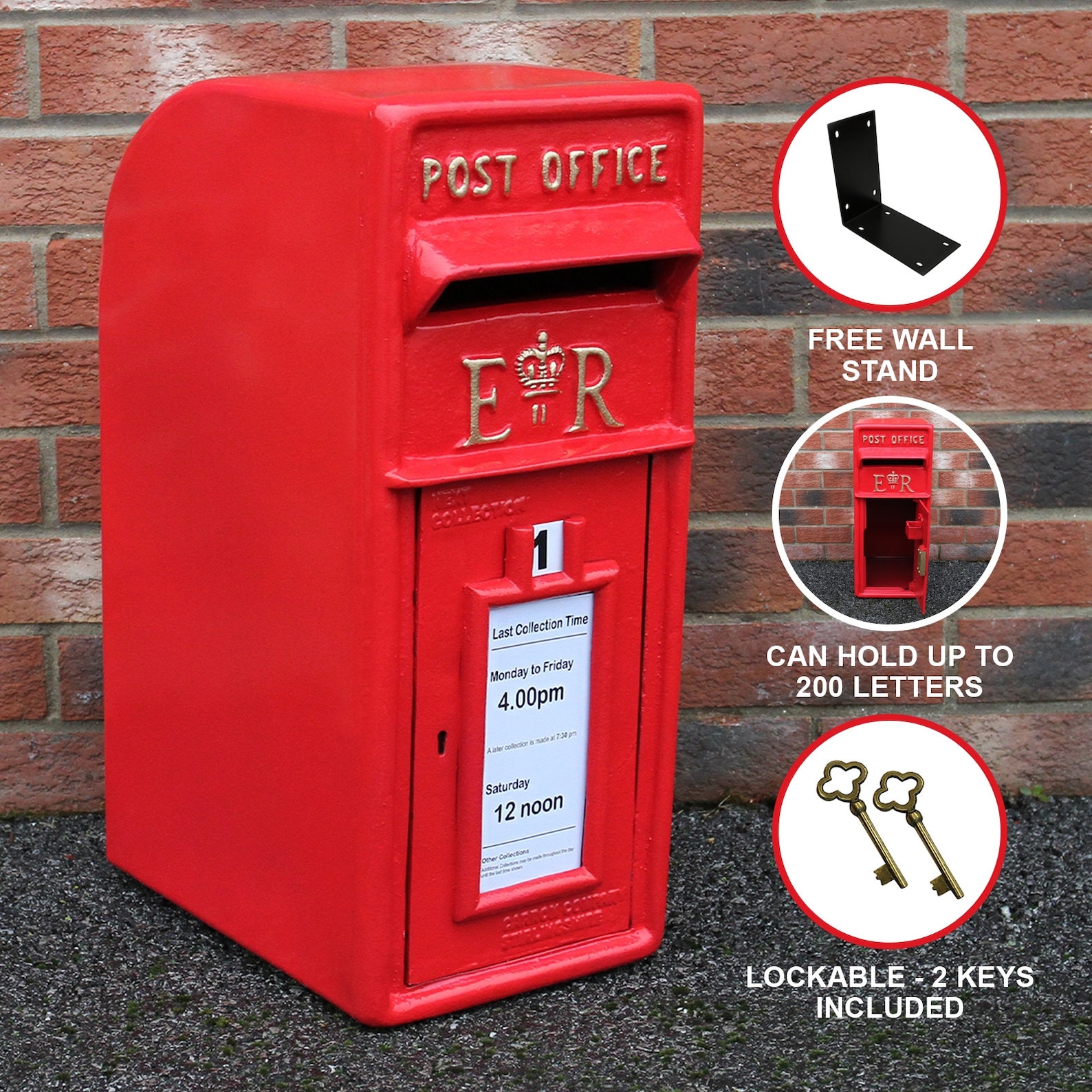 Royal Mail Post Box ER Cast Iron Wall Mounted Wedding | Etsy