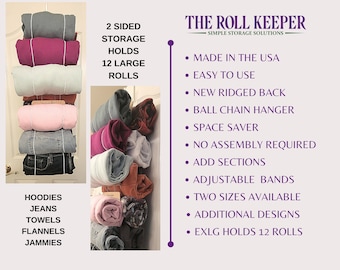 12-Roll Closet Organizer: RV, Dorm, & Wardrobe Storage by The Roll Keeper