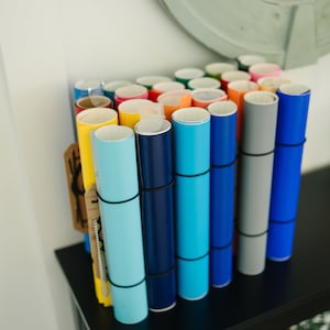 24 Compartments Vinyl Roll Storage Organizer for Hang Pocket