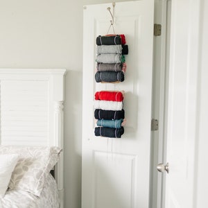 Closet Organizer and Storage, Hanging Closet Organizer, RV and Dorm Room Storage by the Roll Keeper, Holds 20