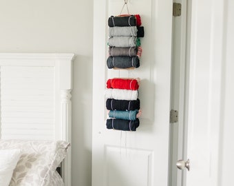 Hanging Closet Organizer: RV & Dorm Room Storage - Holds 20 Rolls