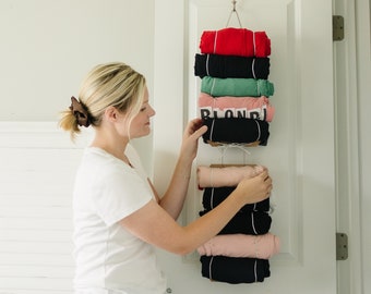 Hanging Closet Organizer: Roll Keeper, RV & Dorm Storage, Holds 20