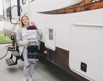 Hanging Closet Organizer: RV, Dorm Room Storage - Holds 20 Rolls