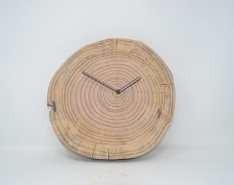 Wooden wall clock clock 31 x 29 cm Atlas cedar rustic wooden clock wood decoration wooden decoration gift idea handmade Made in Austria