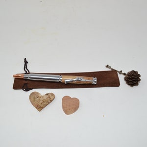 Holzkugelschreiber Eiche personalisierbar Gravur Drehkugelschreiber Kugelschreiber aus Holz Jäger Gewehr pen twist pen Geschenk handmade
