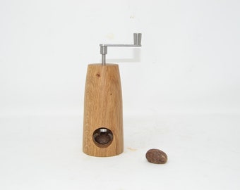Wooden nutmeg mill oak handmade spice mill for nutmeg mill hand-operated handmade spice mill Made in Austria gift idea