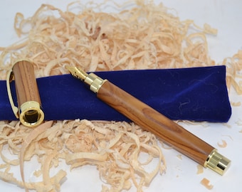 Wooden fountain pen made of wood with magnetic cap fountain pen vinegar tree handmade pen gift gift idea unique handmade