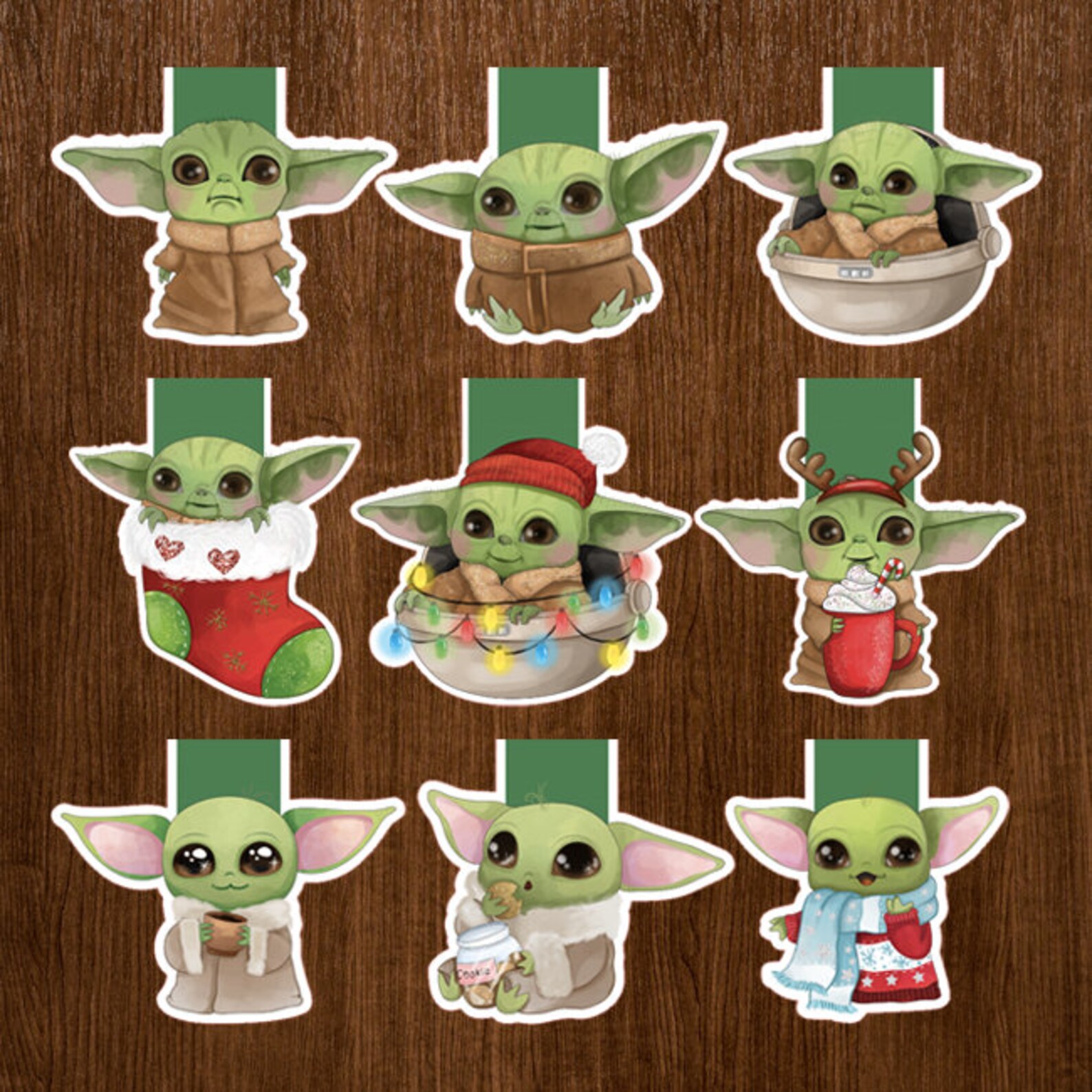 Baby Yoda set bookmarks Star Wars The Mandalorian Etsy