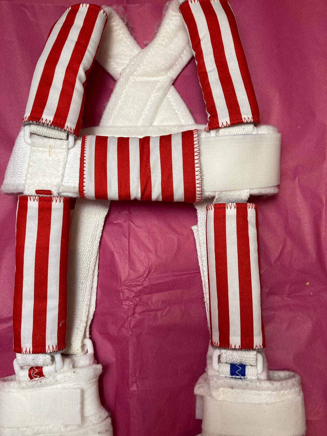 5 or 7 piece Pavlik harness coversred and white stripe Etsy
